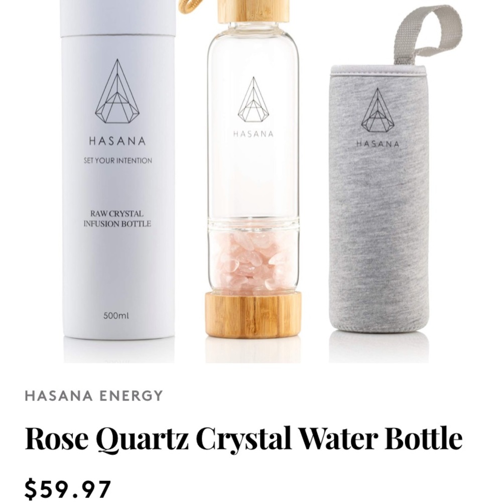 Hasana Rose Quartz Water Bottle